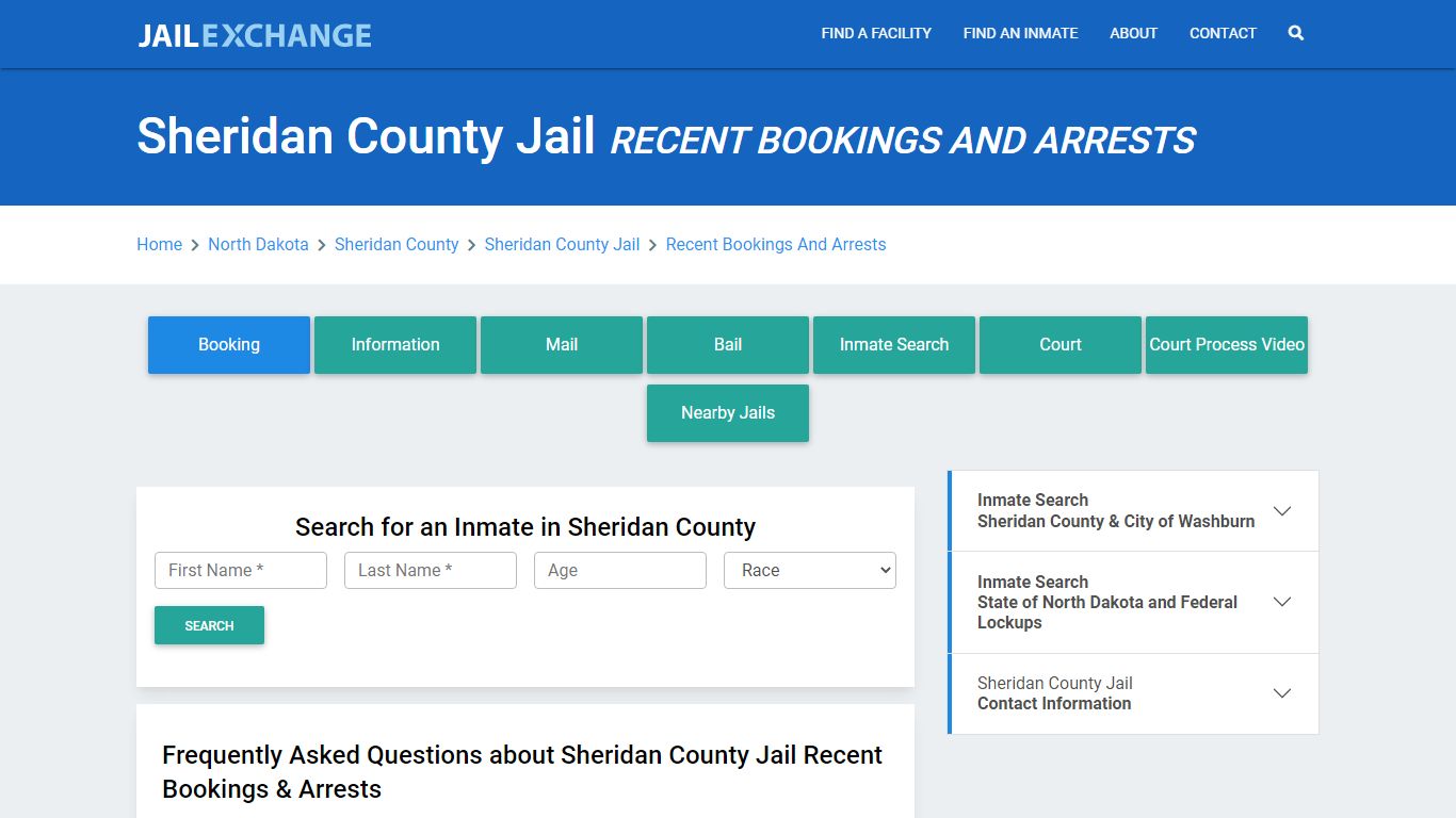 Sheridan County Jail Recent Bookings And Arrests - Jail Exchange