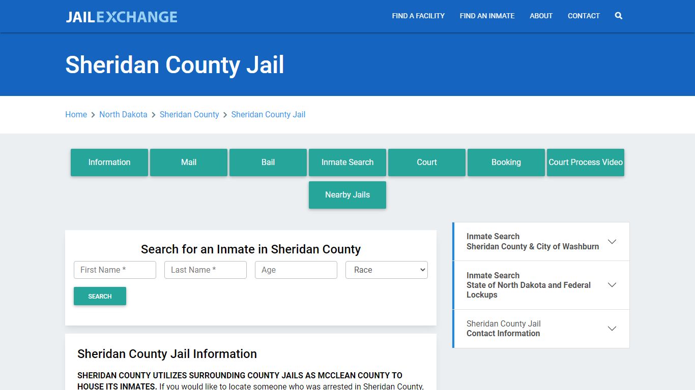 Sheridan County Jail Roster Lookup, ND, Inmate Search