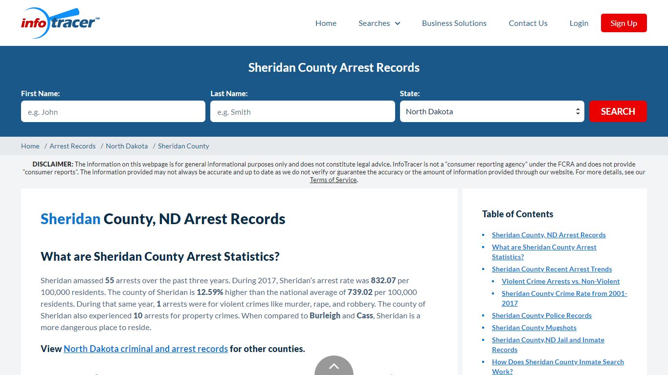 Sheridan County, ND Arrests, Mugshots & Jail Records - InfoTracer